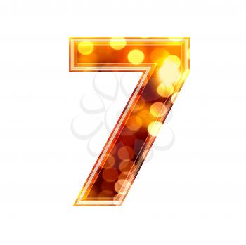 Royalty Free Clipart Image of a Number Seven
