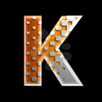 Royalty Free Clipart Image of a Letter 'K'