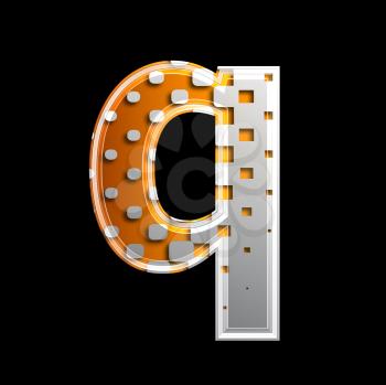 Royalty Free Clipart Image of a Letter 'q'