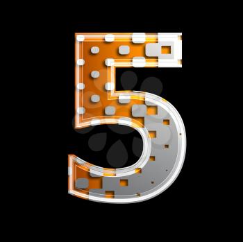 Royalty Free Clipart Image of a Number Five