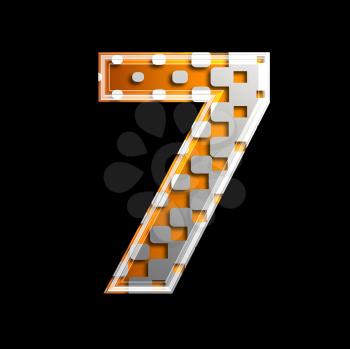 Royalty Free Clipart Image of a Number Seven