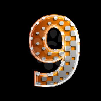 Royalty Free Clipart Image of a Number Nine