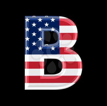 Royalty Free Clipart Image of an American Flag 'B'