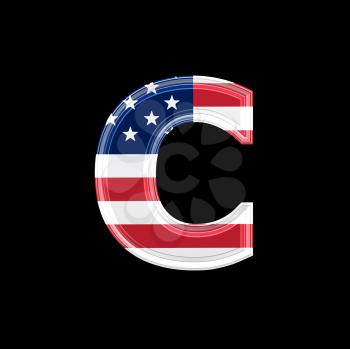 Royalty Free Clipart Image of an American Flag 'c'