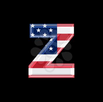 Royalty Free Clipart Image of an American Flag 'z'