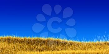 Royalty Free Clipart Image of a Wheat Field