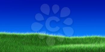 Royalty Free Clipart Image of a Grass Field