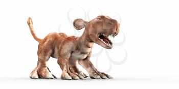 Royalty Free Clipart Image of a Prehistoric Monster