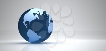 Royalty Free Clipart Image of a 3b Globe