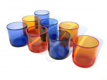 Royalty Free Clipart Image of Coloured Glasses