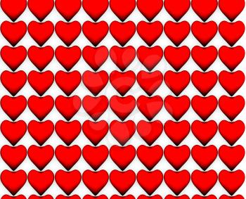 Royalty Free Clipart Image of a Seamless Heart Pattern
