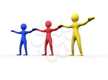 Royalty Free Clipart Image of a Teamwork Concept