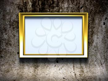 Royalty Free Clipart Image of a Gold Frame