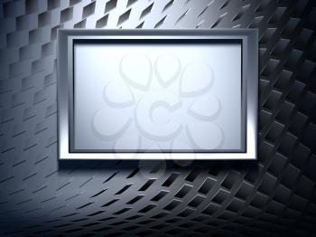 Royalty Free Clipart Image of a Metal Frame