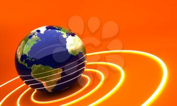 Royalty Free Clipart Image of a 3d Earth