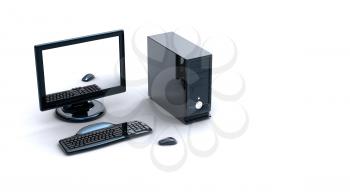 Royalty Free Clipart Image of a Computer Setup