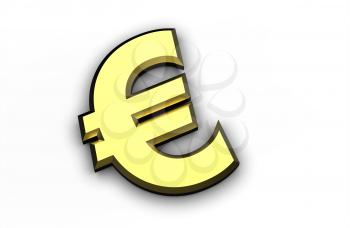 Royalty Free Clipart Image of a Euro Symbol