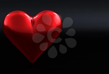 Royalty Free Clipart Image of a G;ass Heart