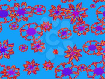 Royalty Free Clipart Image of a Floral Seamless Background