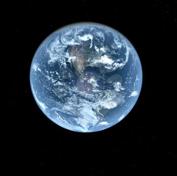 Royalty Free Clipart Image of View of Earth from Space