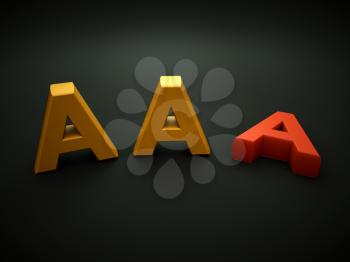 Royalty Free Clipart Image of Triple A's