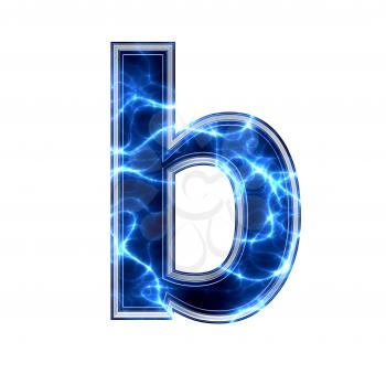 3d electric letter isolated on a white background - b