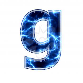 3d electric letter isolated on a white background - g