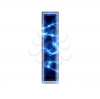 3d electric letter isolated on a white background - l