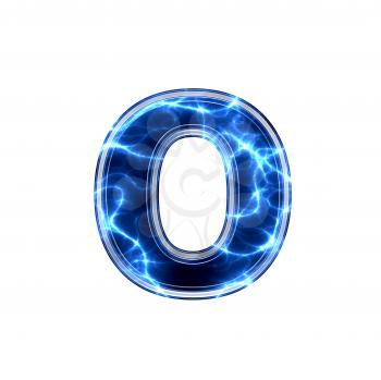 3d electric letter isolated on a white background - o