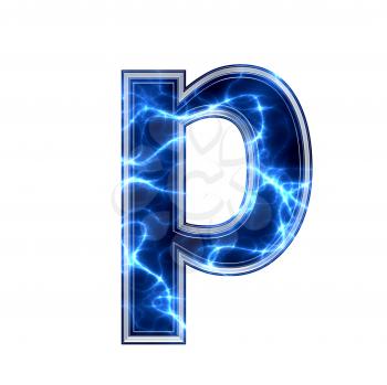 3d electric letter isolated on a white background - p