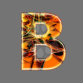 futuristic 3d letter b