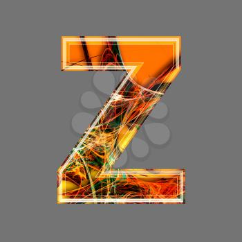 futuristic 3d letter z