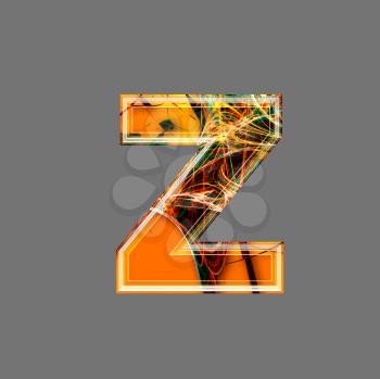 futuristic 3d letter z