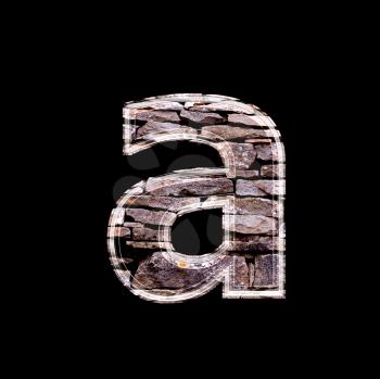 Stone wall 3d letter a
