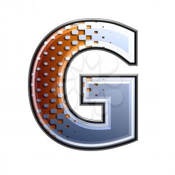 3d letter with abstract texture - g