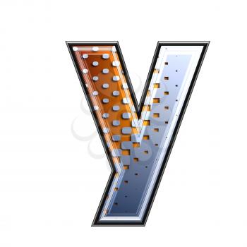 3d letter with abstract texture - y