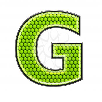 Abstract 3d letter with reptile skin texture - G