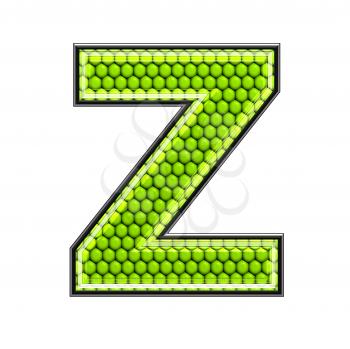 Abstract 3d letter with reptile skin texture - Z