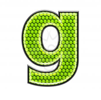 Abstract 3d letter with reptile skin texture - G