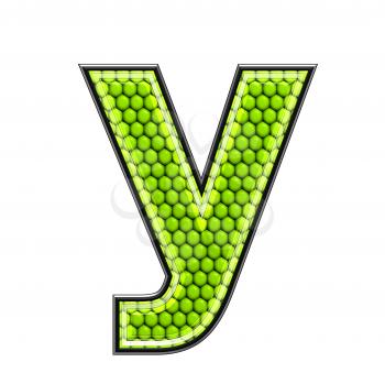 Abstract 3d letter with reptile skin texture - Y