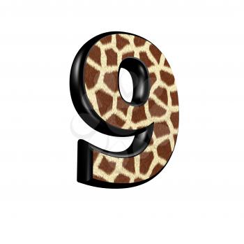 3d digit with giraffe fur texture - 9
