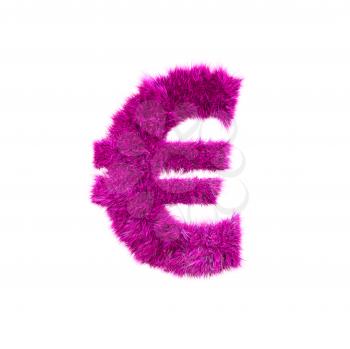 Pink grass currency sign - Euro