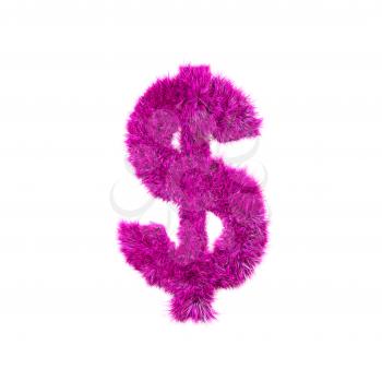 Pink grass currency sign - Dollar