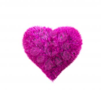 Pink grass Valentine heart