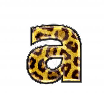3d letter with panther skin texture - a