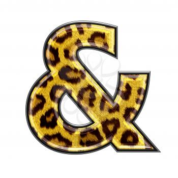 3d sign with panther skin texture - &