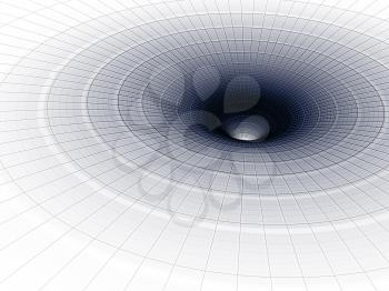 3d picture of a Black Hole - futuristic concept