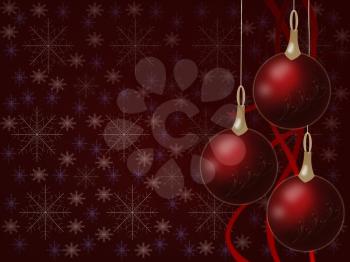 Royalty Free Clipart Image of a Christmas Background With Ornaments