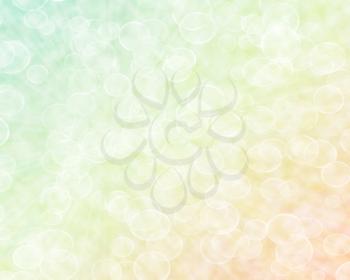 Abstract Boken Background in Light Yellow, Orange and Green Shades. Illustration with High Detail.