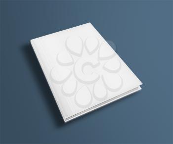 Blank book cover template on trendy flat background with shadows. Highly detailed illustration.